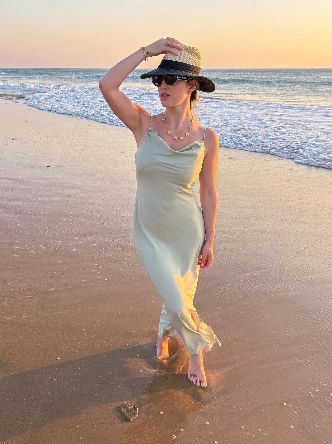 Robe D'été Vert Pastel