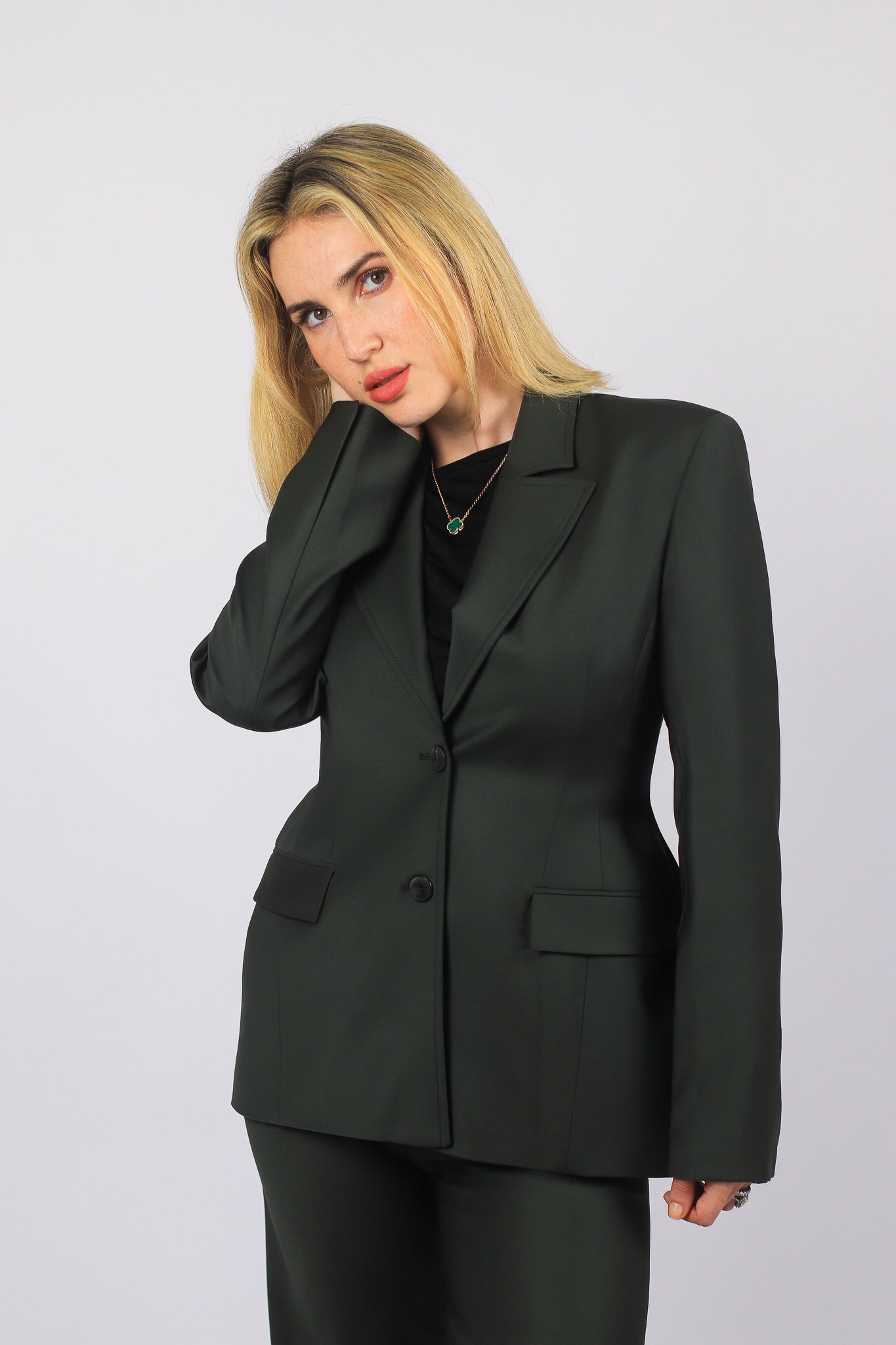 Ensemble Costume Vert Luxe