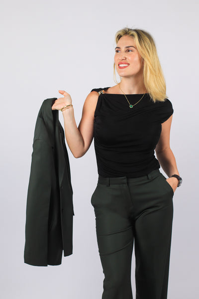 Ensemble Costume Vert Luxe