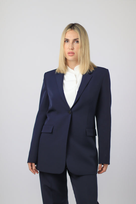 Ensemble tailleur pantalon bleu marine