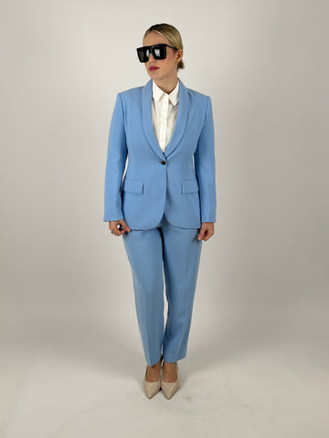 Ensemble Professionnel Élégant avec une Veste et un Pantalon Bleus