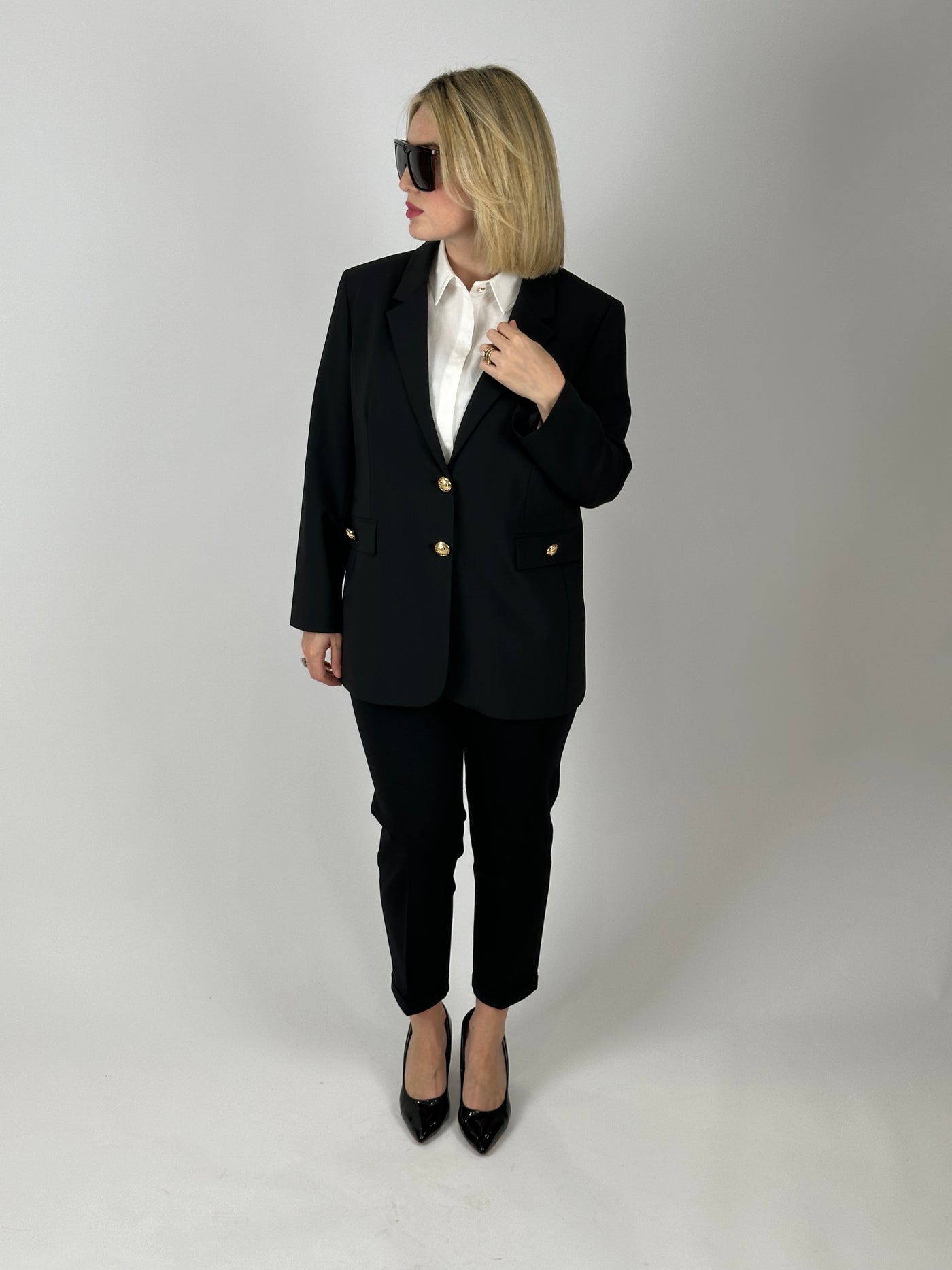 Veste Noir avec boutons, Pantalon Noir