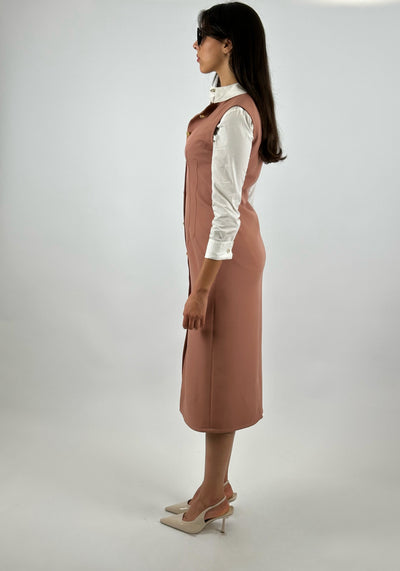 Robe Mauve à Boutons