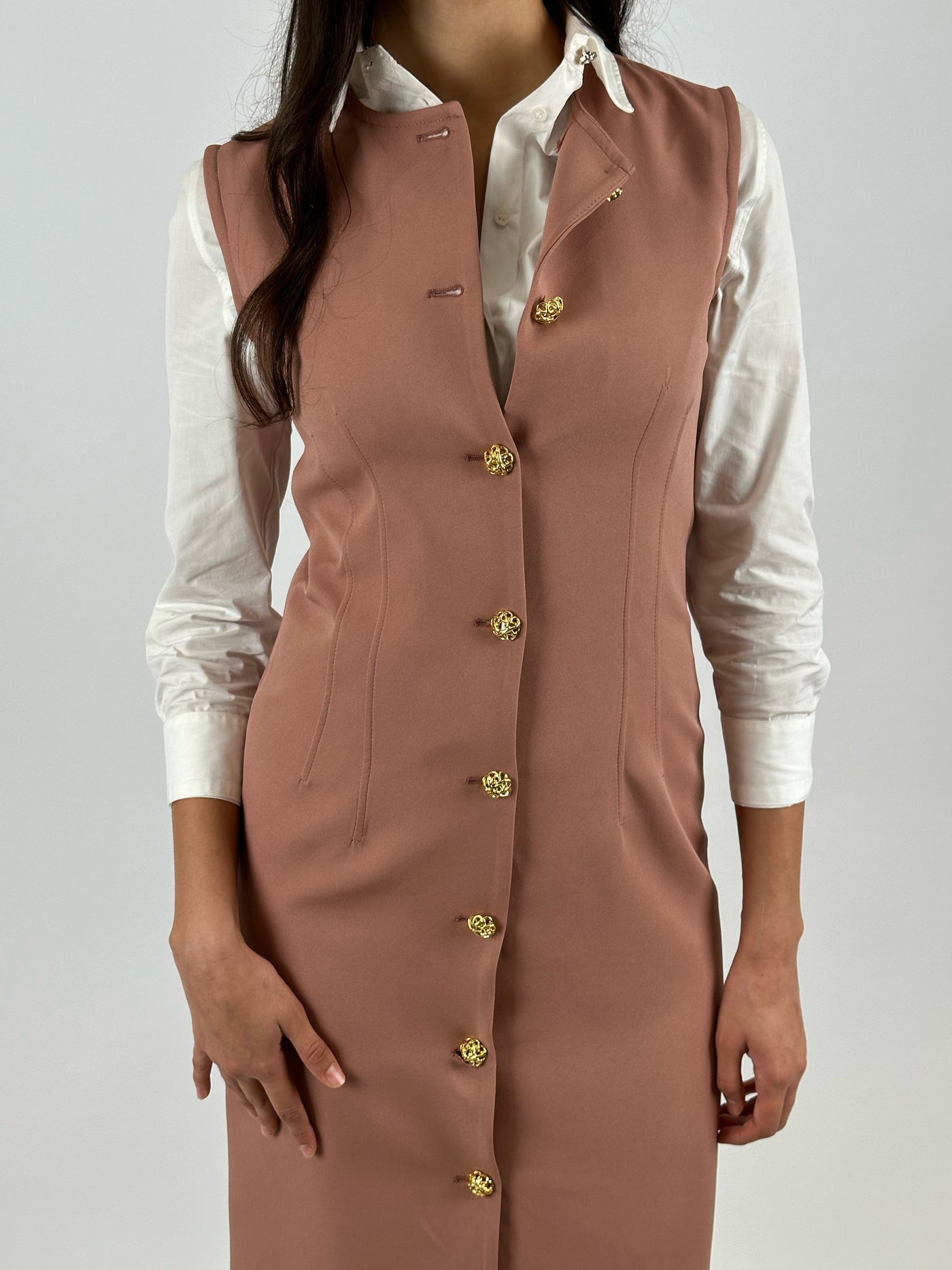 Robe Mauve à Boutons