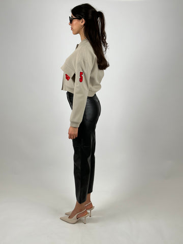 Bomber Love Poche Beige
