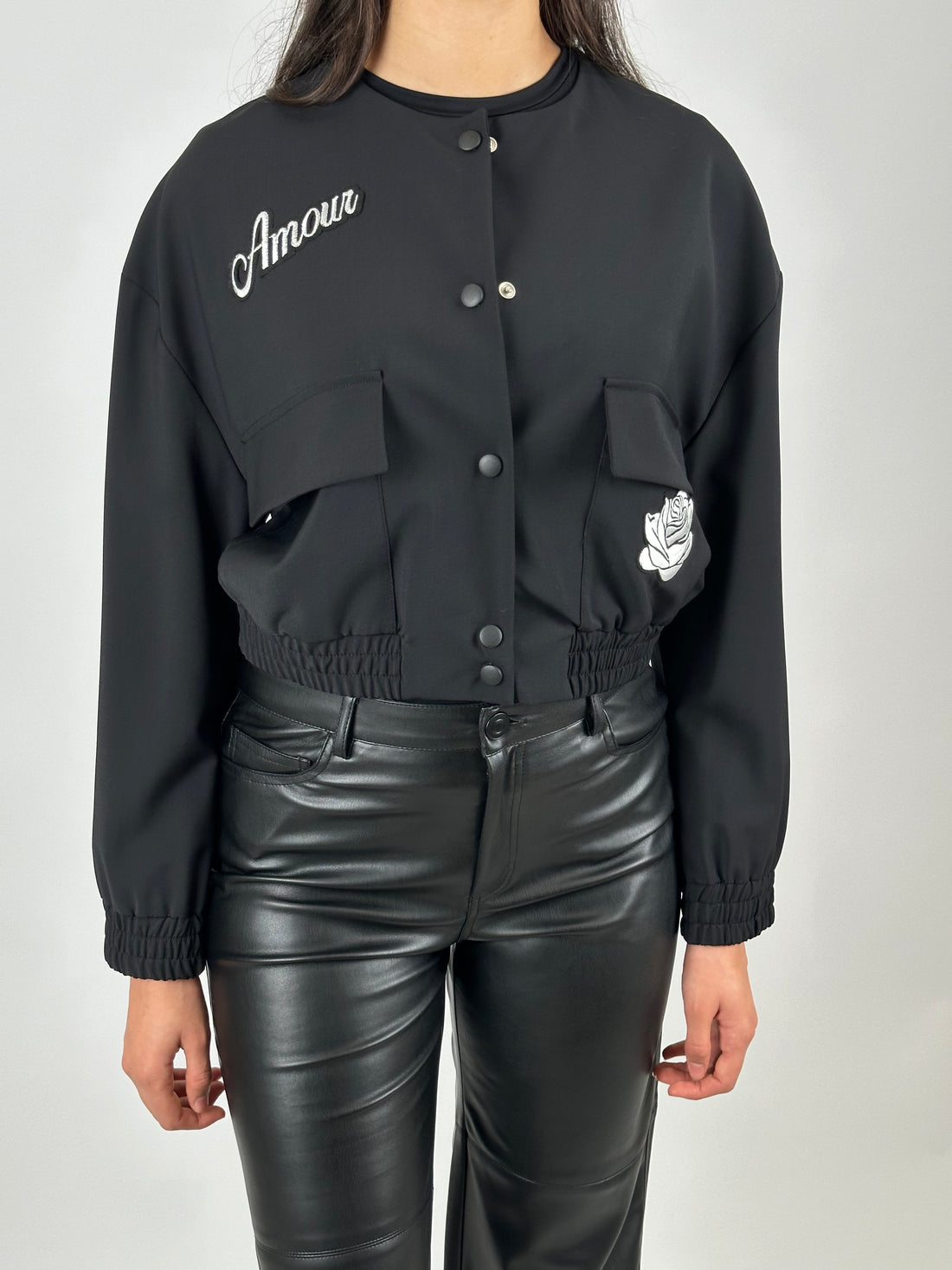 Bomber Amour Poche Noir