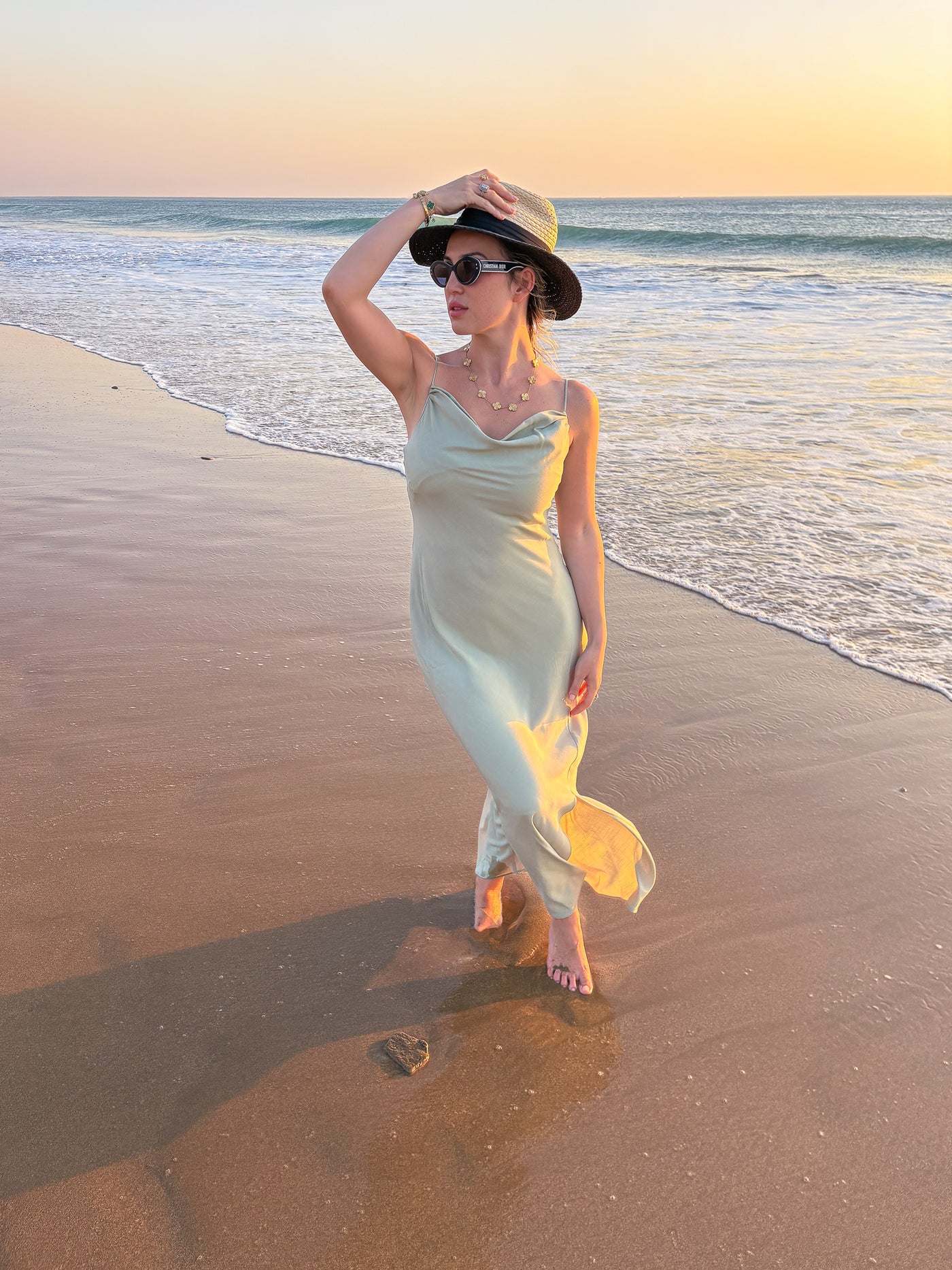 Robe D'été Vert Pastel